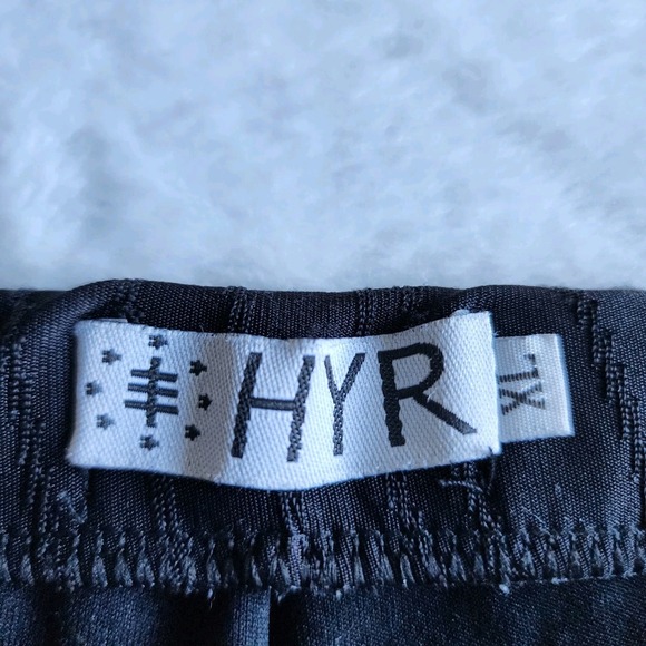 HYR Ruffle Flounce Skirt Womens XL Black Midi Jacquard Witchy Goth Whimsigoth - Picture 9 of 13